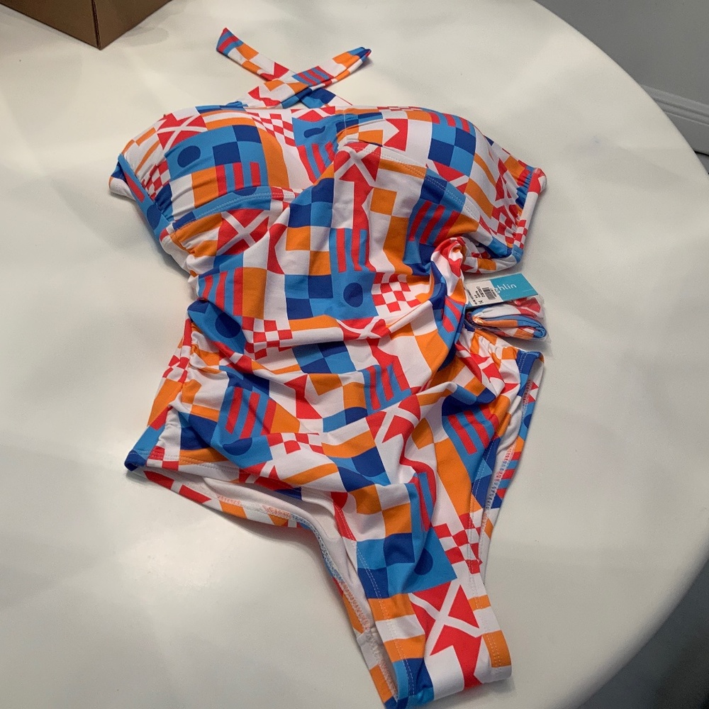 J McLaughlin Bright Color one piece brand new bathing suit